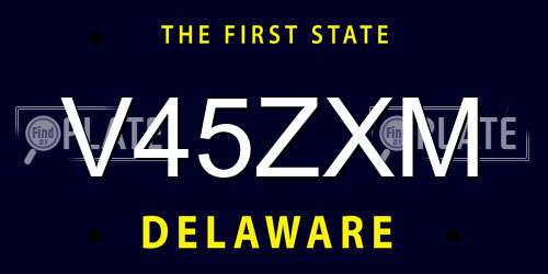V45ZXM Delaware License Plate