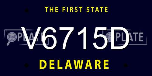 V6715D Delaware License Plate