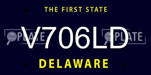 V706LD Delaware License Plate