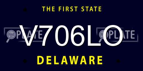 V706LO Delaware License Plate