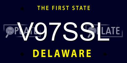 V97SSL Delaware License Plate