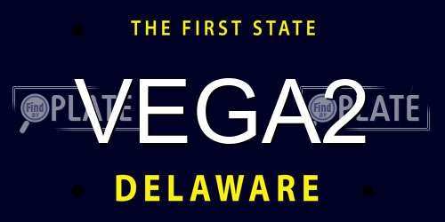 VEGA2 Delaware License Plate