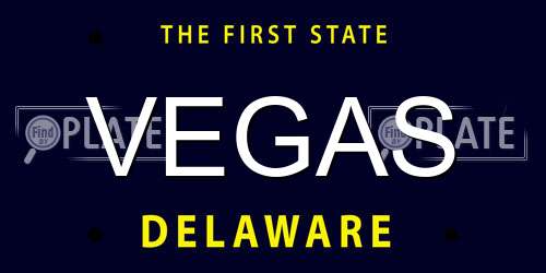 VEGAS Delaware License Plate