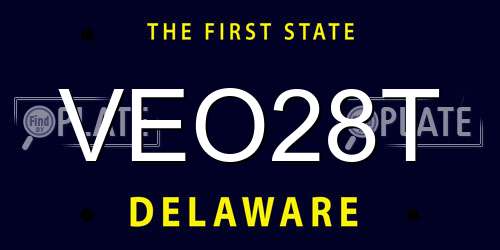 VEO28T Delaware License Plate