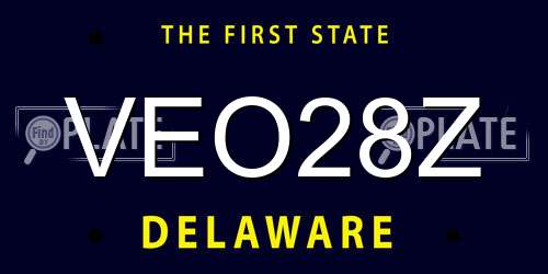 VEO28Z Delaware License Plate