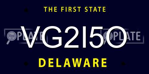 VG2I5O Delaware License Plate