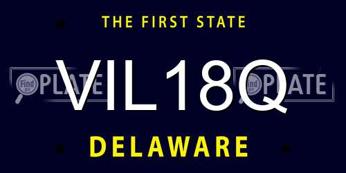 VIL18Q Delaware License Plate