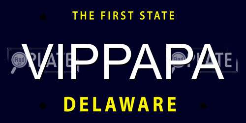VIPPAPA Delaware License Plate