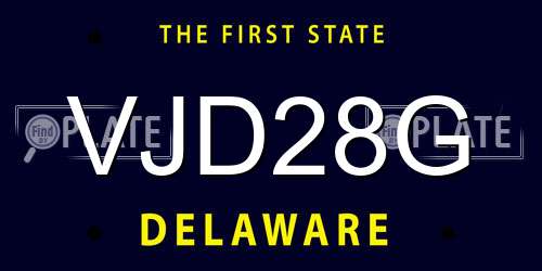 VJD28G Delaware License Plate