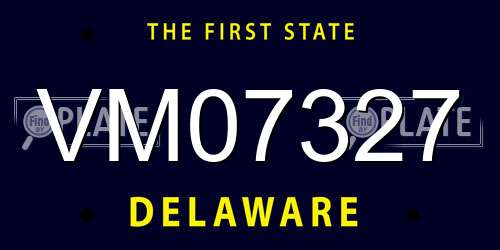 VM07327 Delaware License Plate