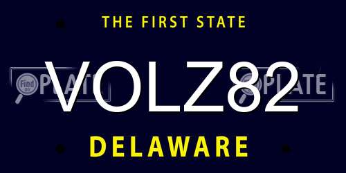 VOLZ82 Delaware License Plate