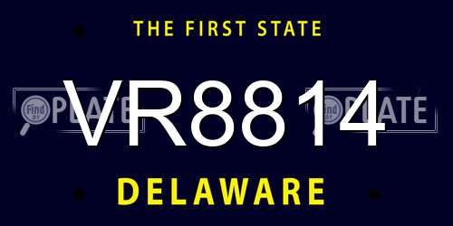 VR8814 Delaware License Plate