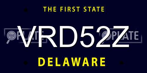 VRD52Z Delaware License Plate