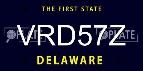 VRD57Z Delaware License Plate