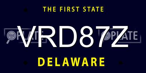VRD87Z Delaware License Plate