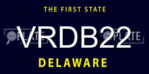 VRDB22 Delaware License Plate