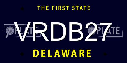 VRDB27 Delaware License Plate