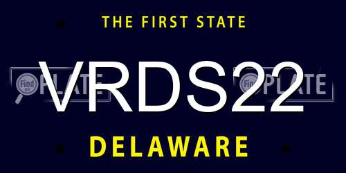 VRDS22 Delaware License Plate