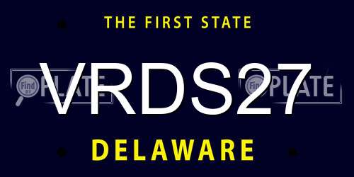 VRDS27 Delaware License Plate
