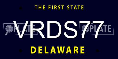 VRDS77 Delaware License Plate