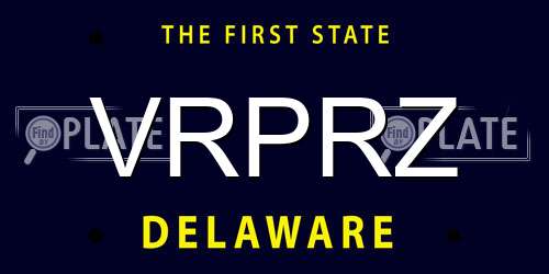 VRPRZ Delaware License Plate