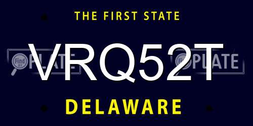 VRQ52T Delaware License Plate