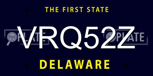 VRQ52Z Delaware License Plate