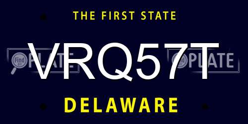 VRQ57T Delaware License Plate