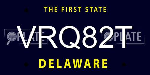 VRQ82T Delaware License Plate