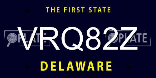 VRQ82Z Delaware License Plate