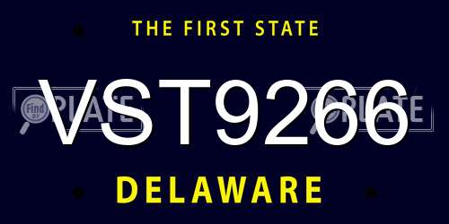 VST9266 Delaware License Plate