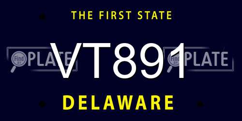 VT891 Delaware License Plate