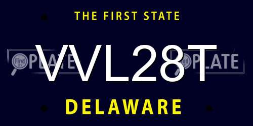 VVL28T Delaware License Plate