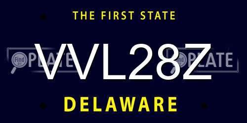 VVL28Z Delaware License Plate