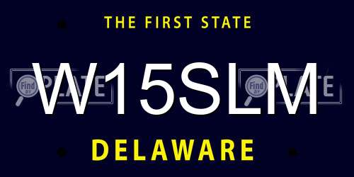 W15SLM Delaware License Plate