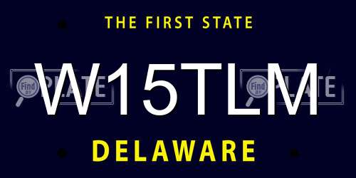 W15TLM Delaware License Plate