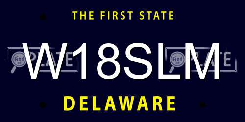 W18SLM Delaware License Plate