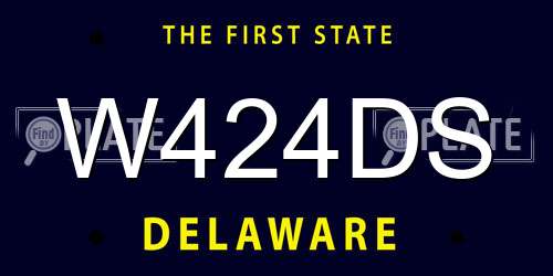 W424DS Delaware License Plate