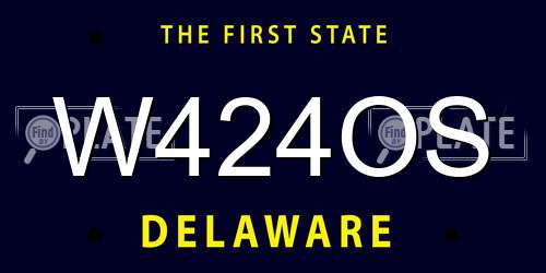 W424OS Delaware License Plate