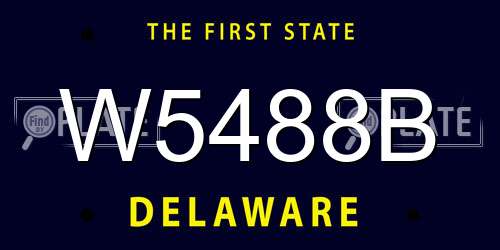 W5488B Delaware License Plate