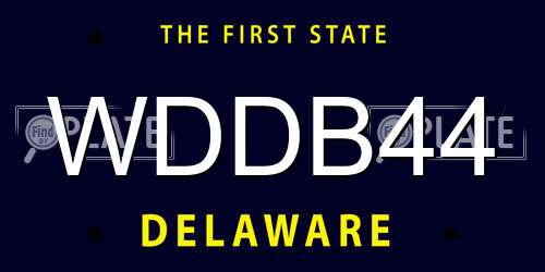 WDDB44 Delaware License Plate