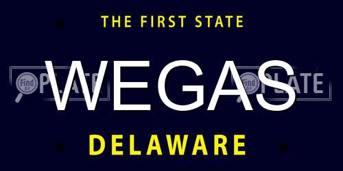 WEGAS Delaware License Plate