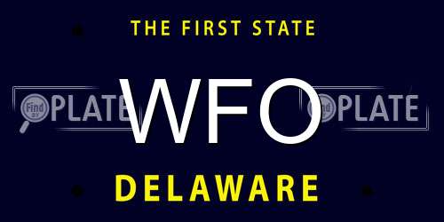 WFO Delaware License Plate