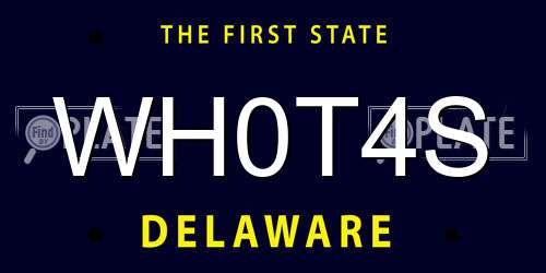 WH0T4S Delaware License Plate