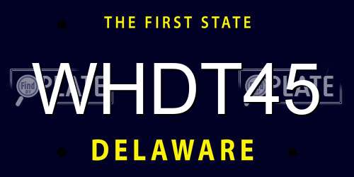 WHDT45 Delaware License Plate