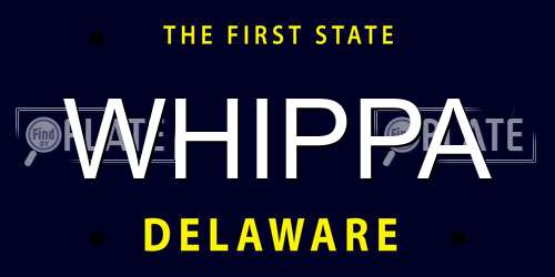 WHIPPA Delaware License Plate