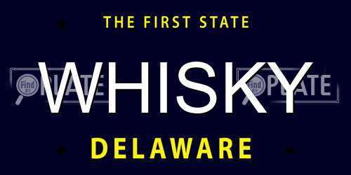 WHISKY Delaware License Plate