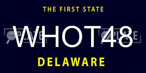 WHOT48 Delaware License Plate