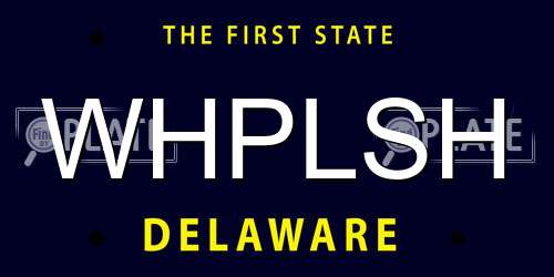 WHPLSH Delaware License Plate