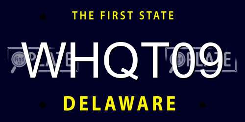 WHQT09 Delaware License Plate